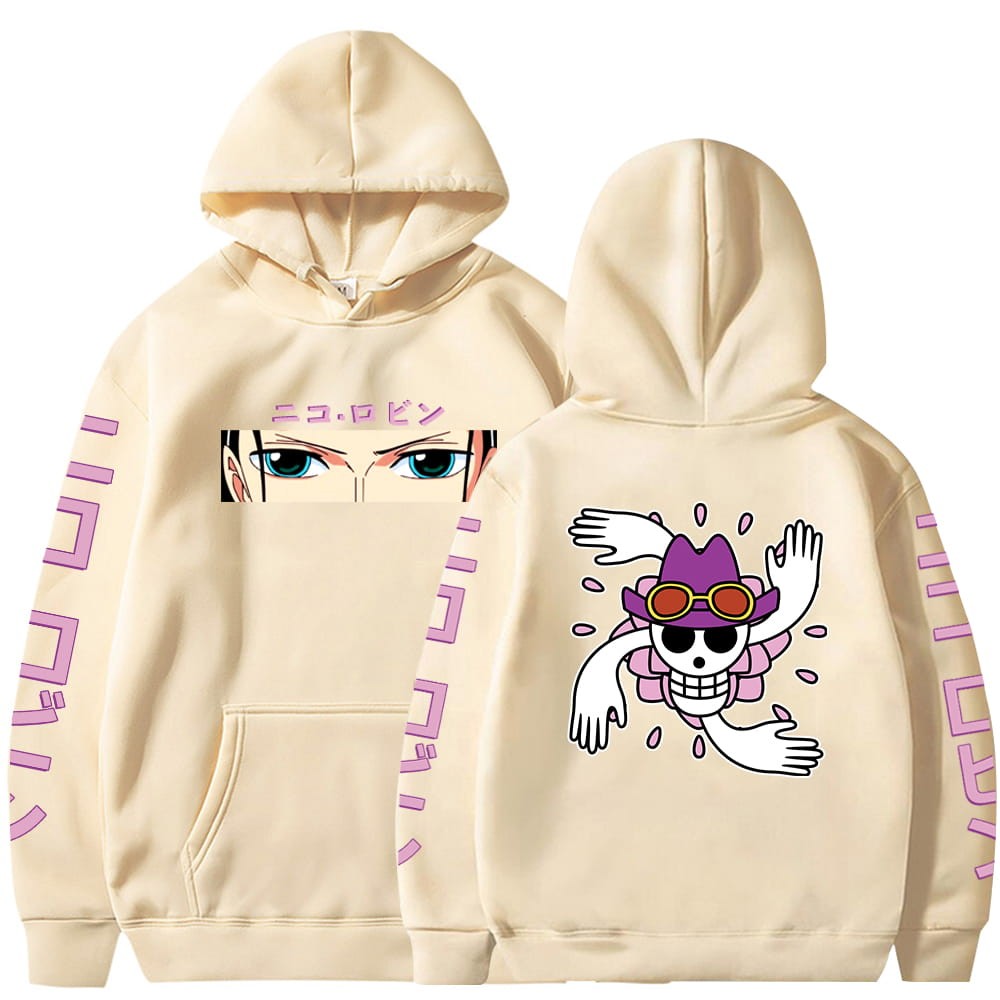 Anime Cotton Hoodie One Piece Robin Nico