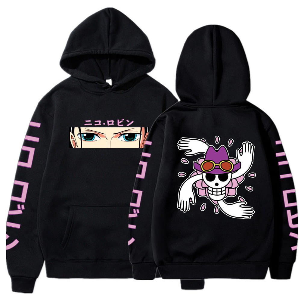 Anime Cotton Hoodie One Piece Robin Nico