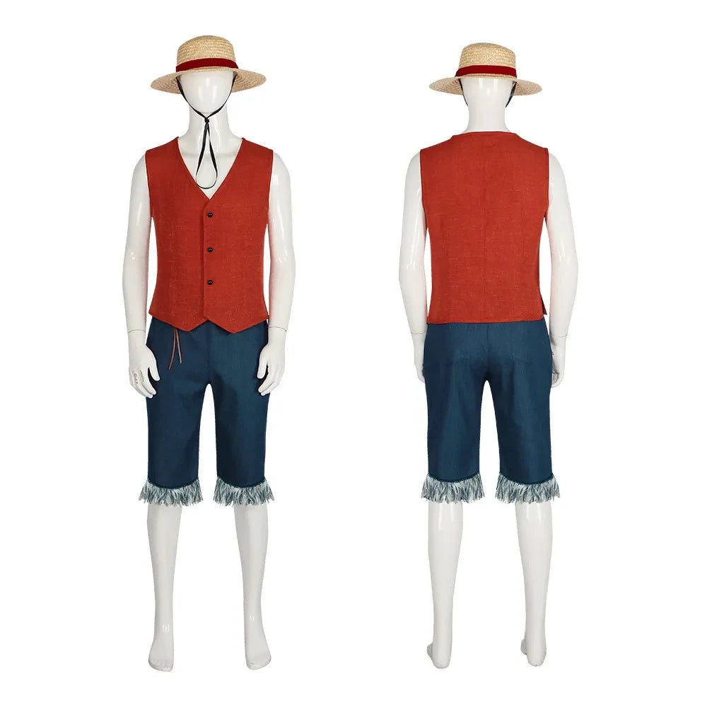 Anime Cosplay Costume One Piece Netflix - Monkey D. Luffy Halloween