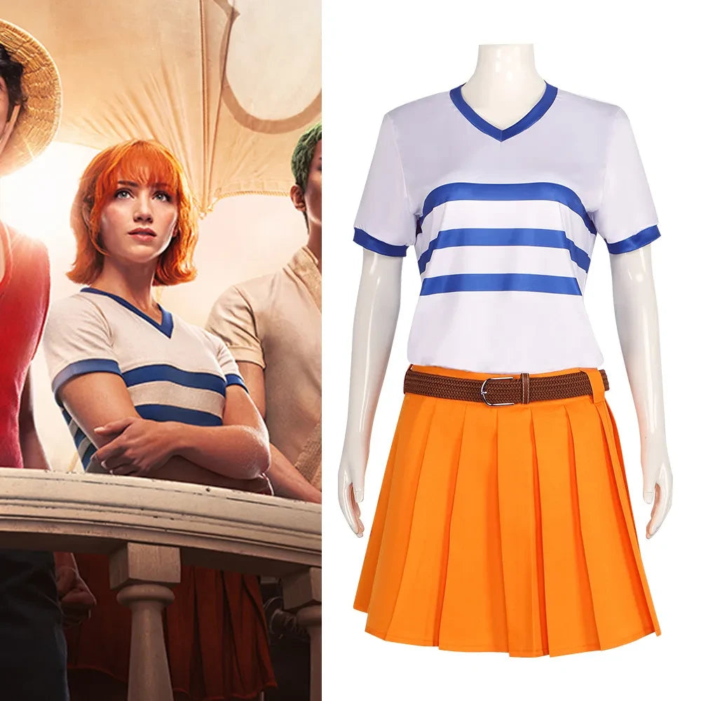 Anime Cosplay Costume One Piece Netflix - Nami Halloween