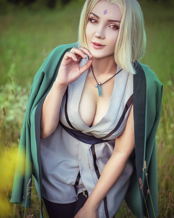 Anime Cosplay Costume & Wig Set Naruto - Tsunade Hokage Halloween