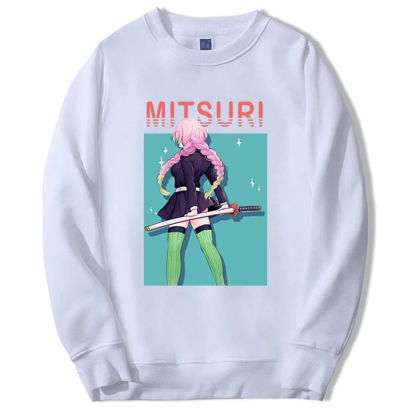 Manga Girl Hentai Waifu Mitsuri Demon Slayer Anime Cotton Hoodie