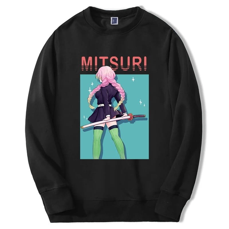 Manga Girl Hentai Waifu Mitsuri Demon Slayer Anime Cotton Hoodie