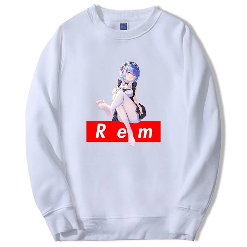 Manga Girl Hentai Waifu Rem Re: Zero Anime Cotton Hoodie
