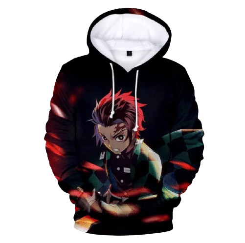 Bluza z kapturem Demon Slayer Anime z nadrukiem 3D