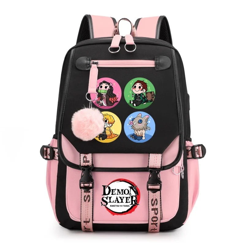 Anime School Backpack Demon Slayer Colors