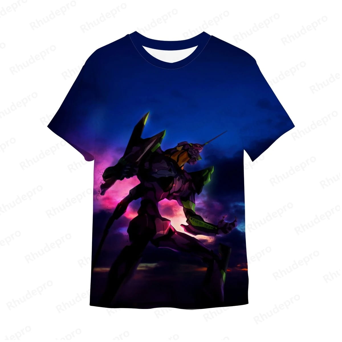 Koszulka z nadrukiem 3D z anime Neon Genesis Evangelion