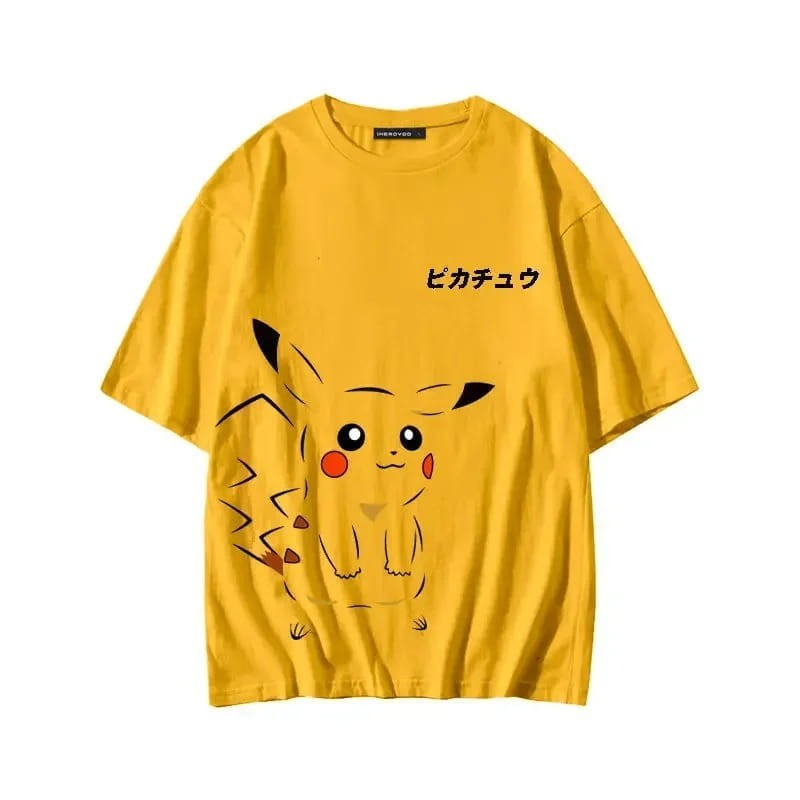 Anime 100% Cotton T-Shirt POKEMON Pikachu