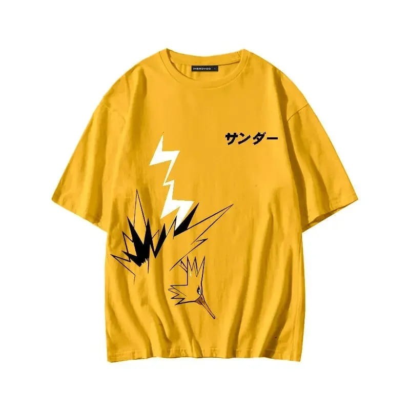 POKEMON Zapdos 100% Cotton Anime T-Shirt