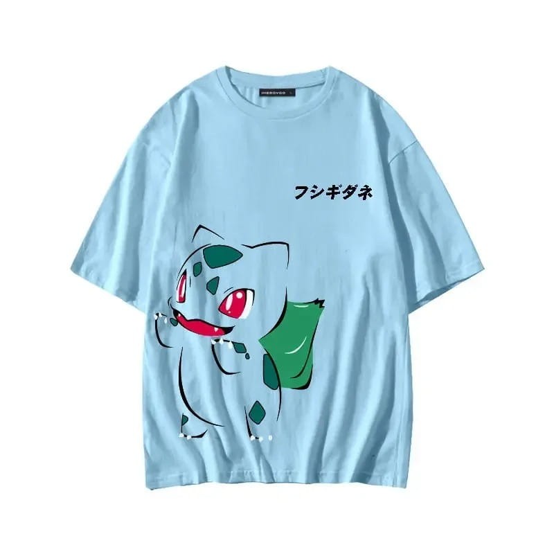 Anime 100% Cotton T-Shirt POKEMON Bulbasaur