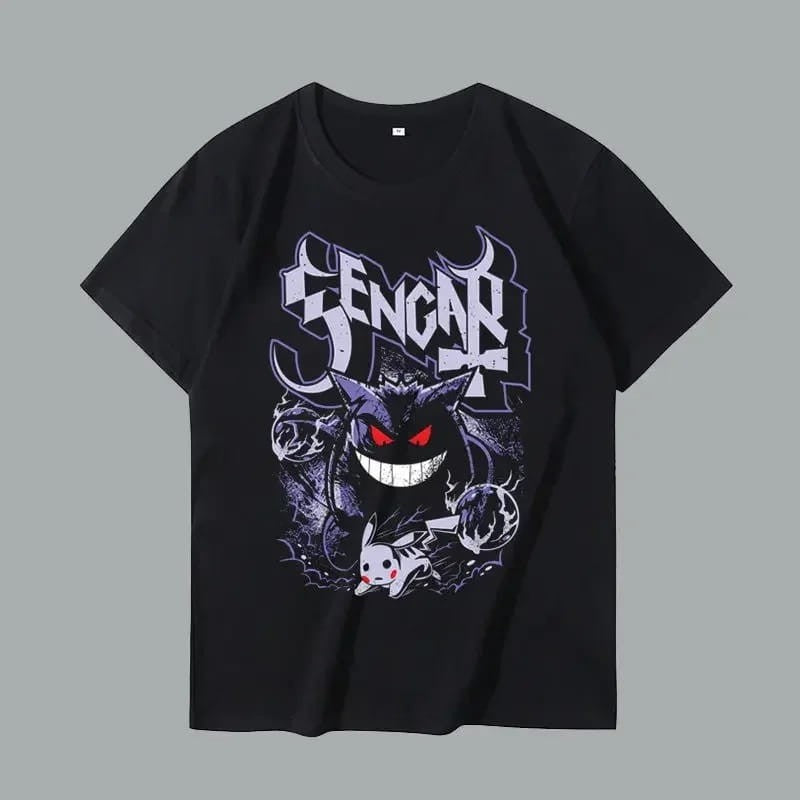 POKEMON Gengar 100% Cotton Anime T-Shirt