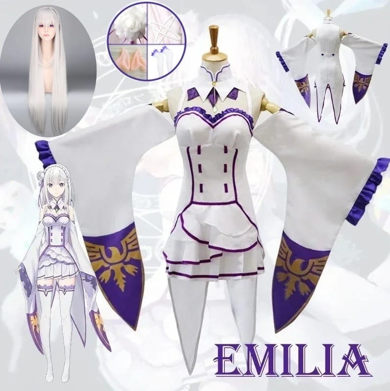 Anime Cosplay Costume Re: Zero - Emilia