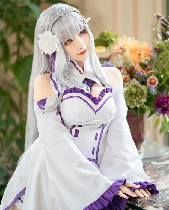Anime Cosplay Costume Re: Zero - Emilia