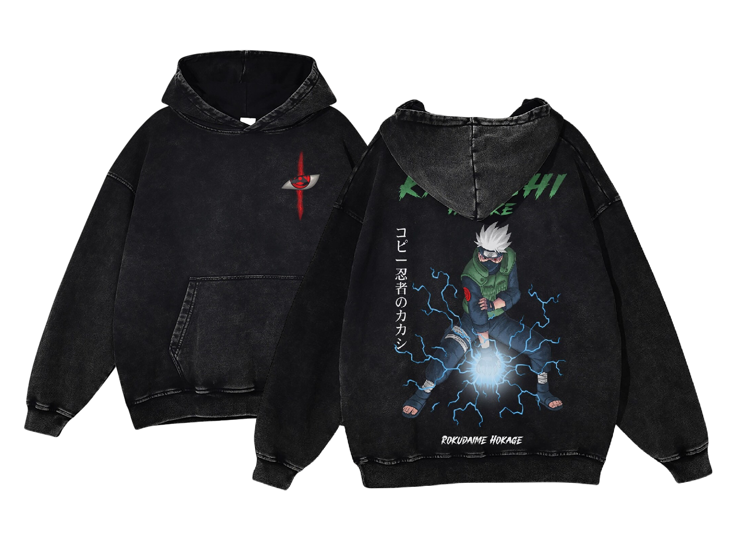 Anime Hoodie Naruto Kakashi 100% Cotton