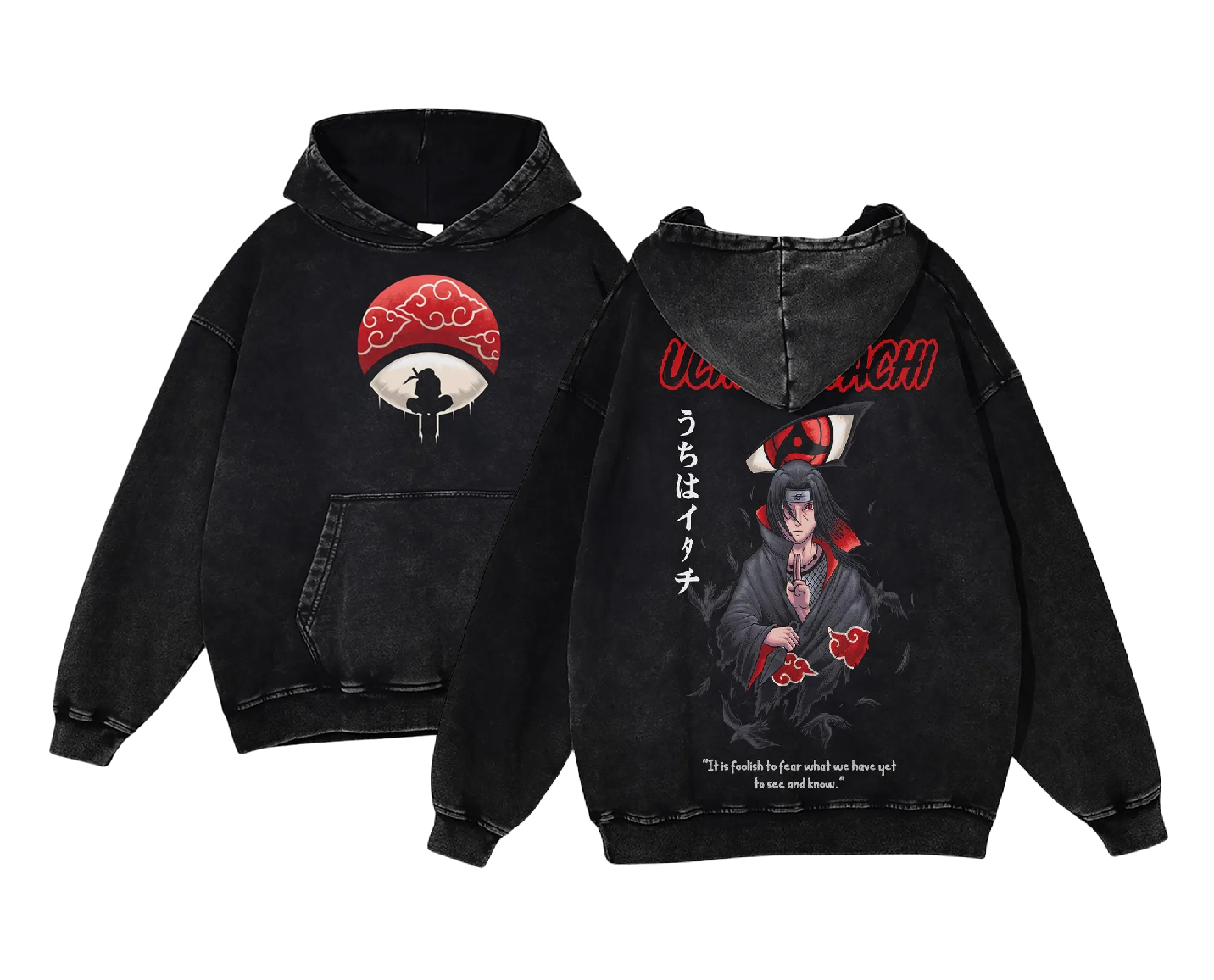 Anime Hoodie Naruto Itachi 100% Cotton