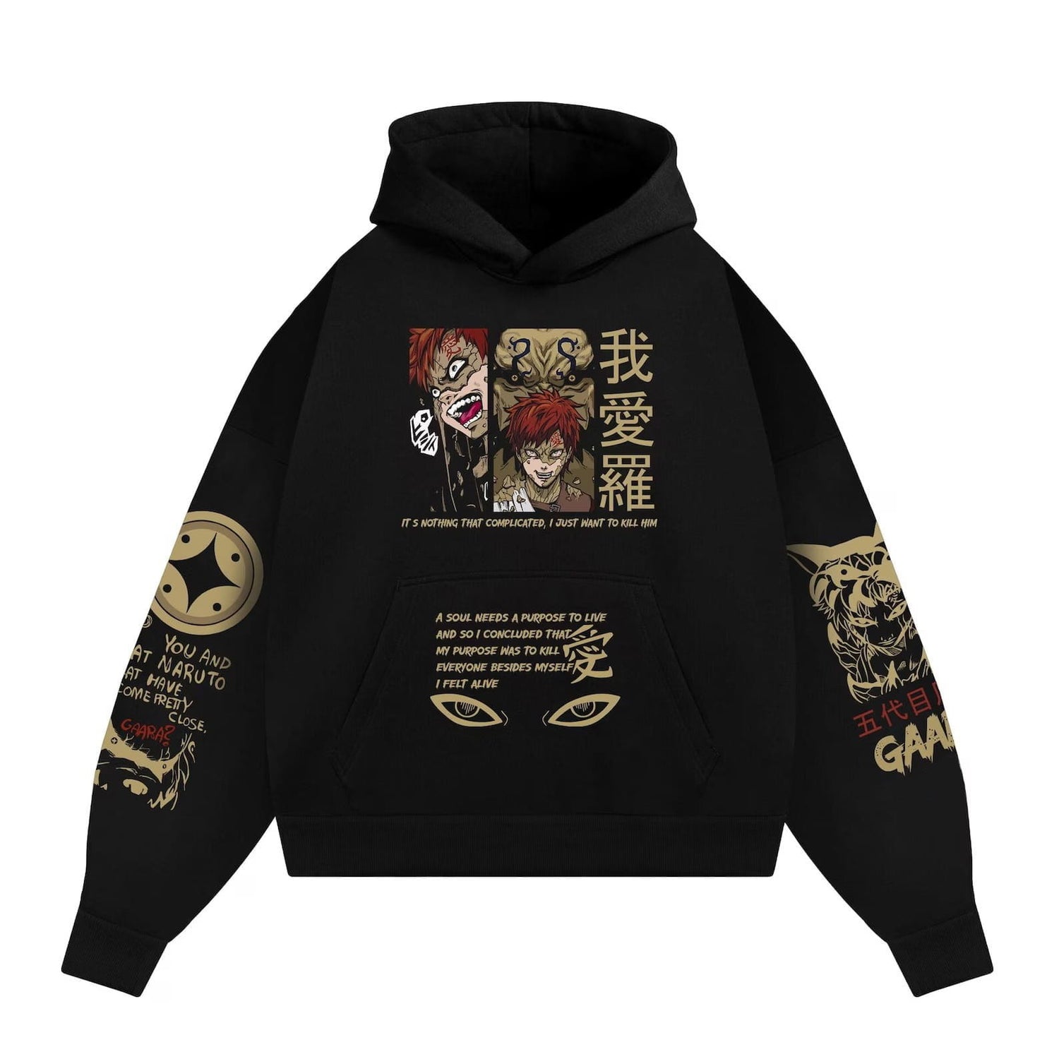 Naruto Shippuden Gaara Anime Cotton Hoodie