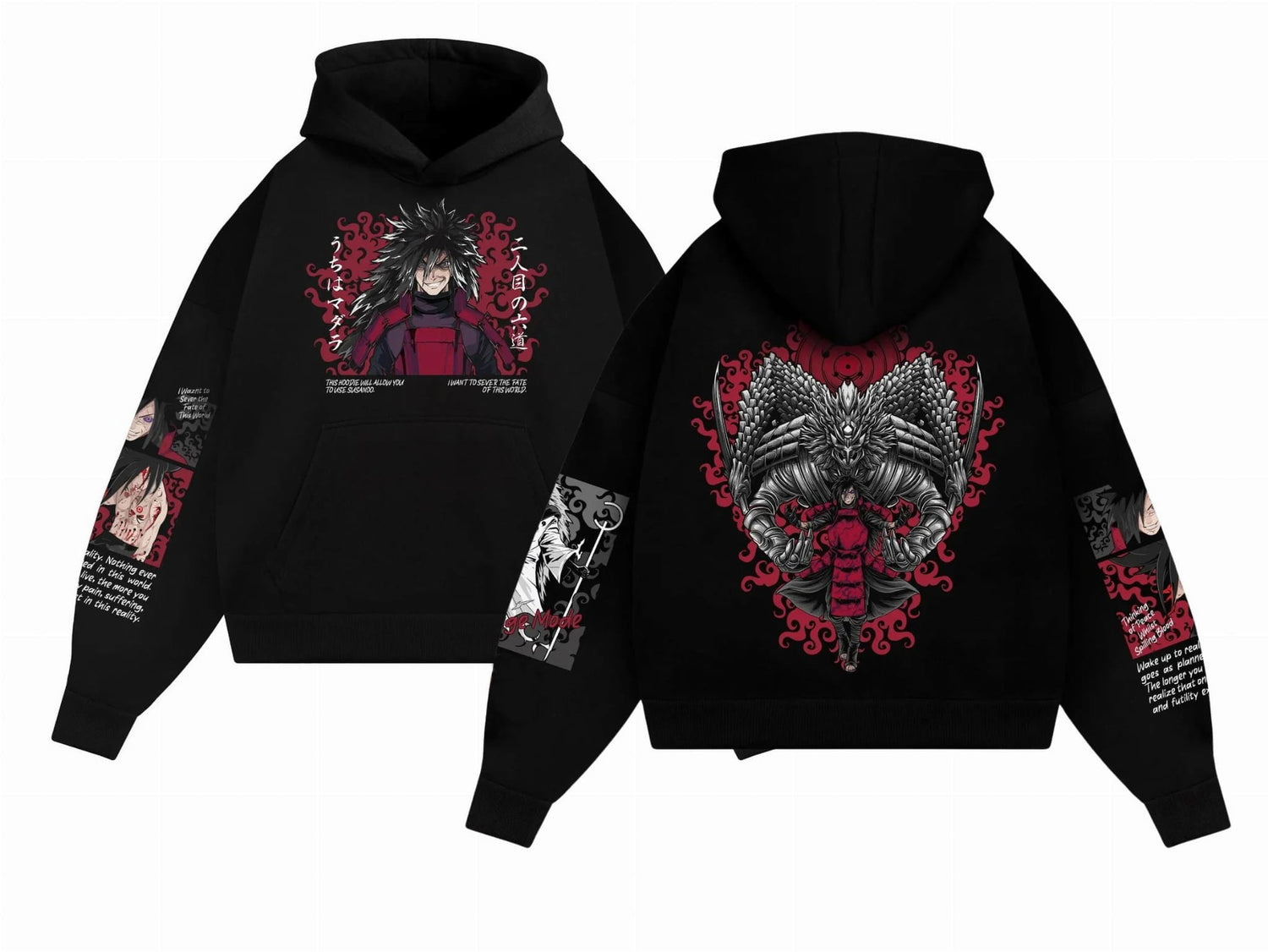 Naruto Shippuden Uchiha Madara Anime Cotton Hoodie