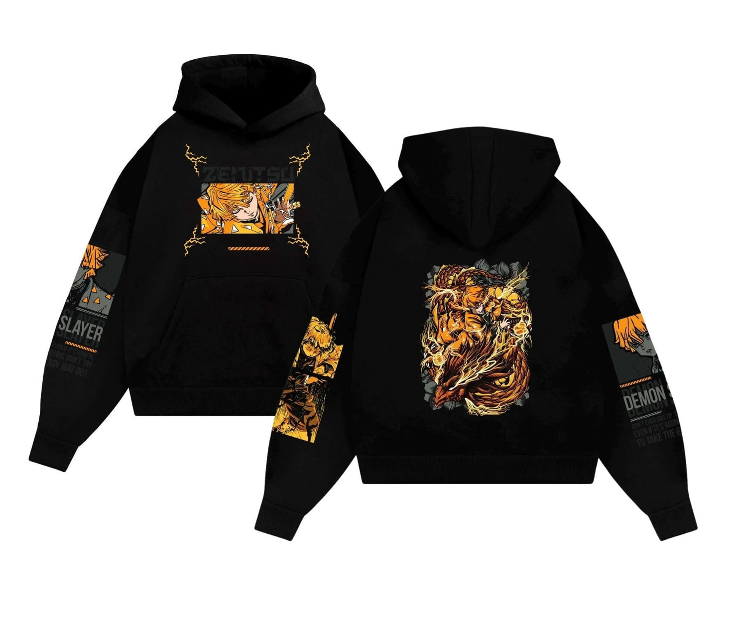 Cotton Hoodie Demon Slayer Zenitsu