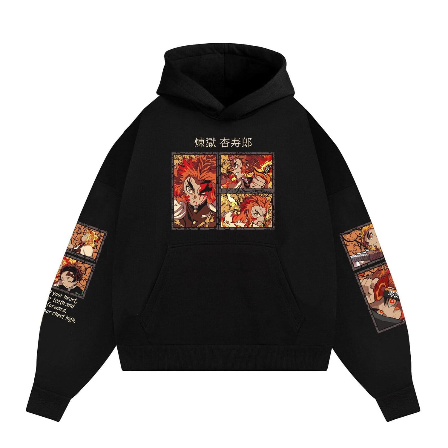 Bawełniana Bluza z Kapturem Demon Slayer Rengoku
