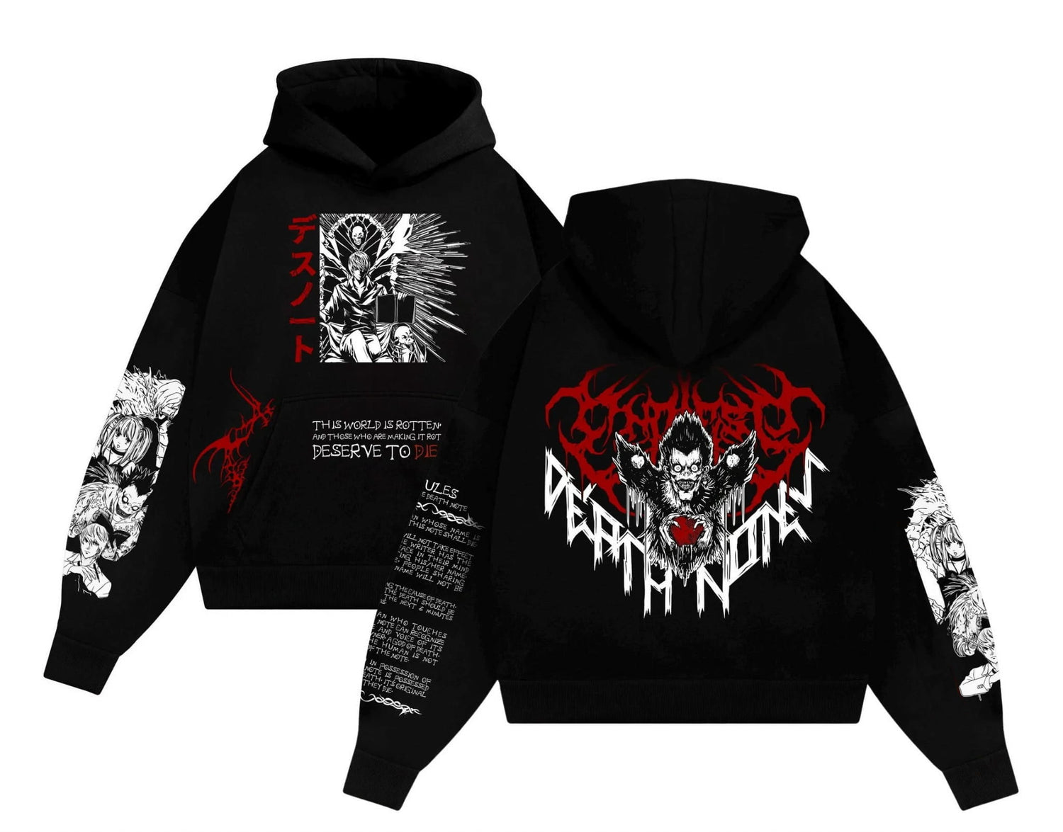 Death Note Shinigami Kira Anime Bawełniana Bluza z Kapturem