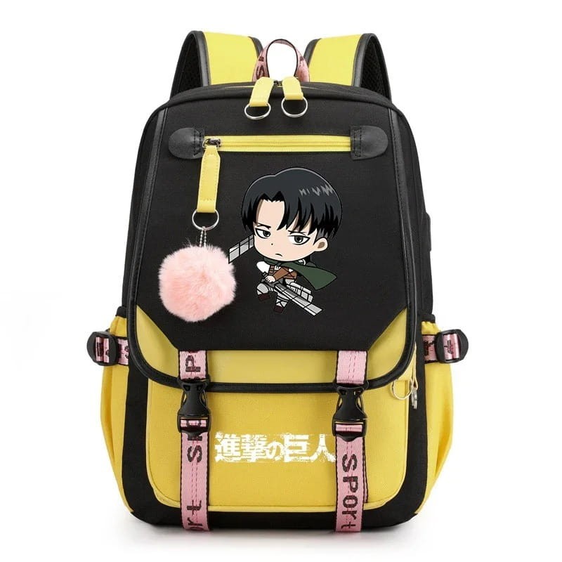 Anime School Backpack Attack on Titan Levi Ackerman