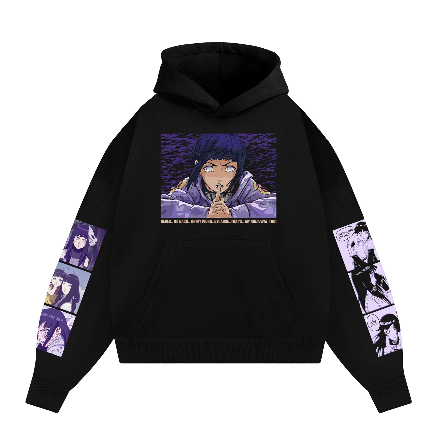 Naruto Shippuden Hinata Anime Cotton Hoodie