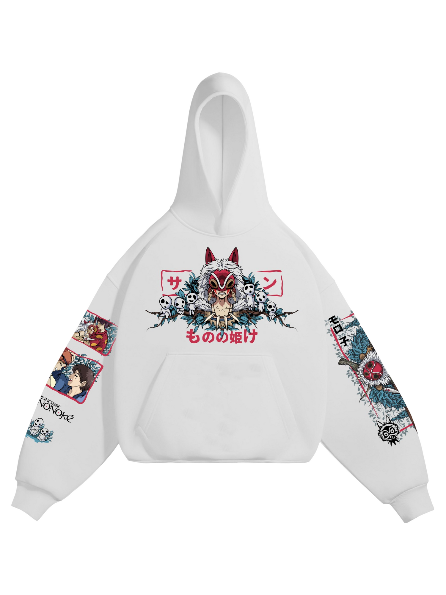 Księżniczka Mononoke - Bawełniana bluza z kapturem Anime Hayao Miyazaki