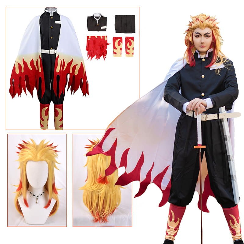Demon Slayer Adult Cosplay Set - Rengoku Kyoujurou
