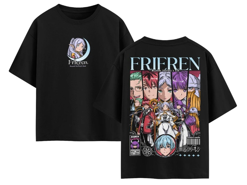 Frieren 100% bawełniana koszulka anime