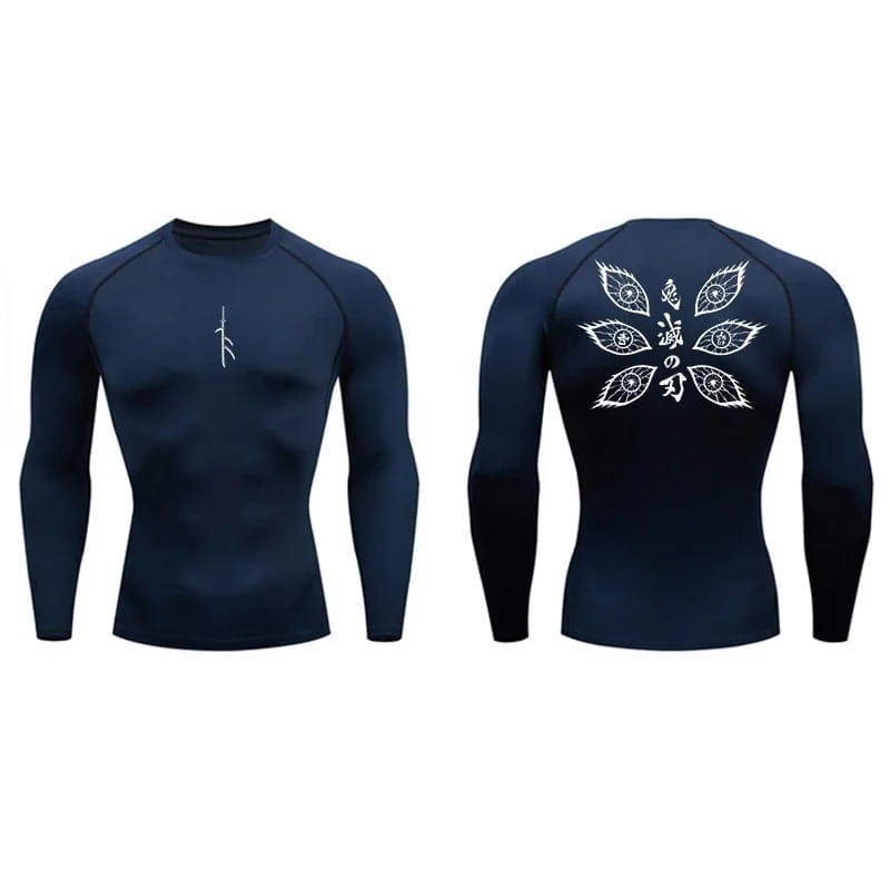 Demon Slayer Anime Long-Sleeve Gym Sports T-Shirt