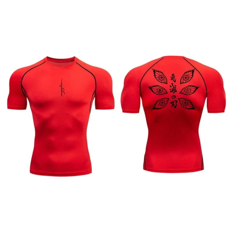Demon Slayer Anime Short-Sleeve Gym Sports T-Shirt