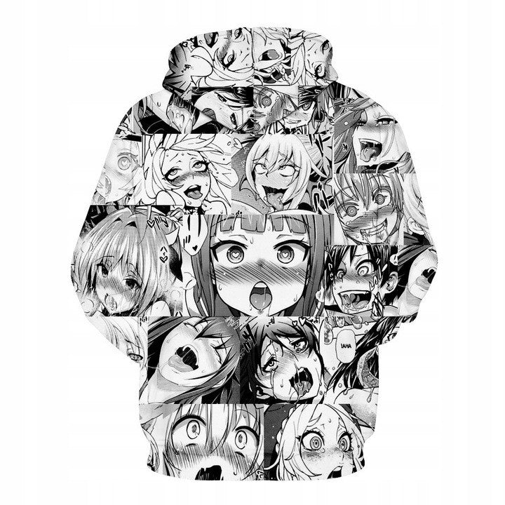 3D Print Hoodie ANIME Ahegao
