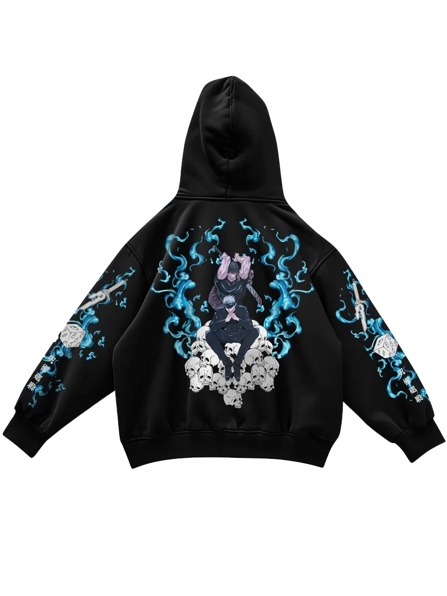 Anime Zip-Up Cotton Hoodie Jujutsu Kaisen
