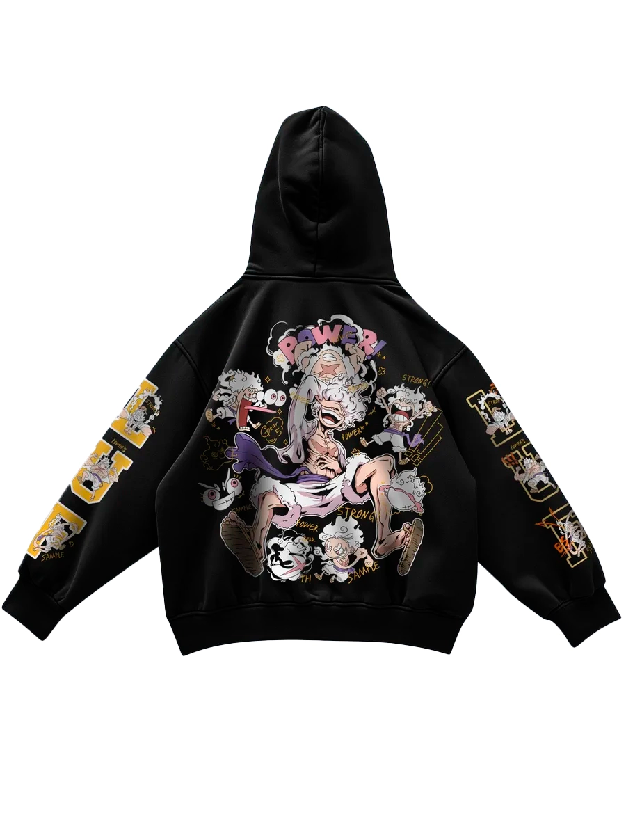 Anime Zip-Up Cotton Hoodie One Piece