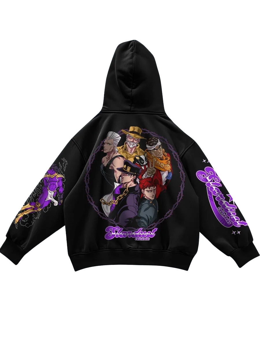 Anime Zip-Up Cotton Hoodie JoJo's Bizarre Adventure