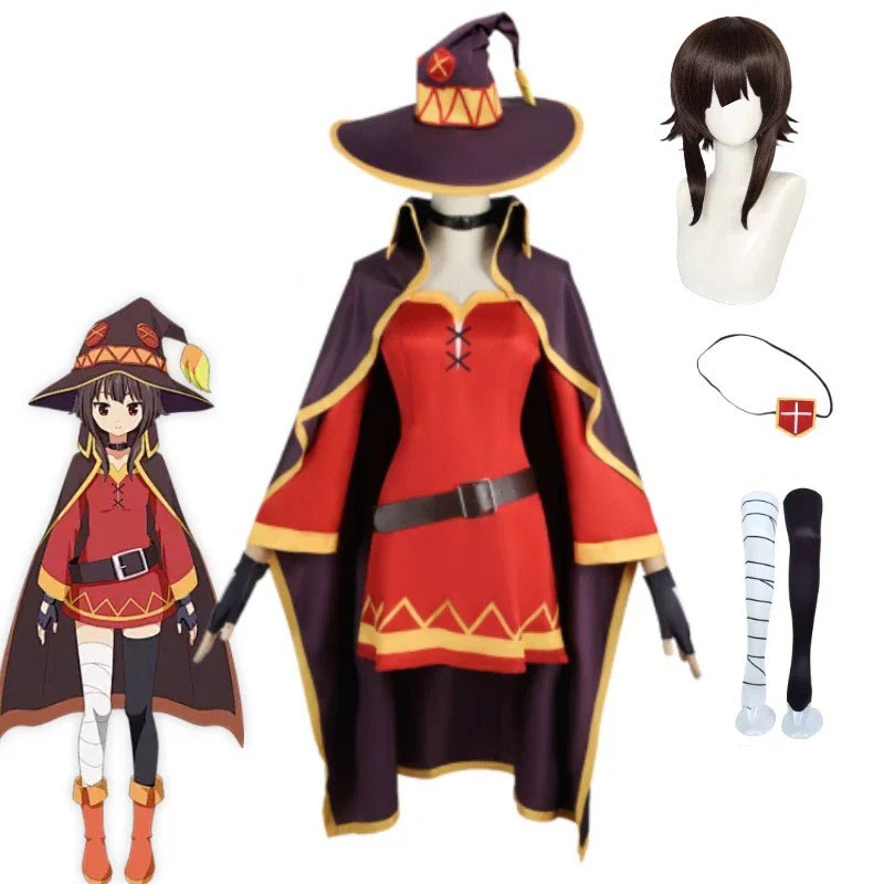Anime Cosplay Costume Konosuba Megumin