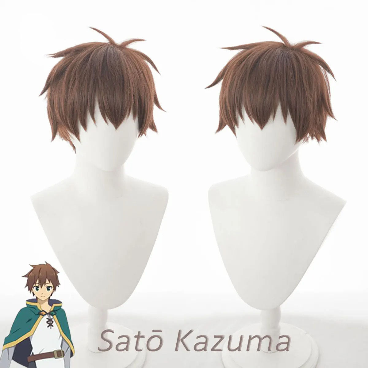 Anime Cosplay Wig Konosuba Satou Kazuma