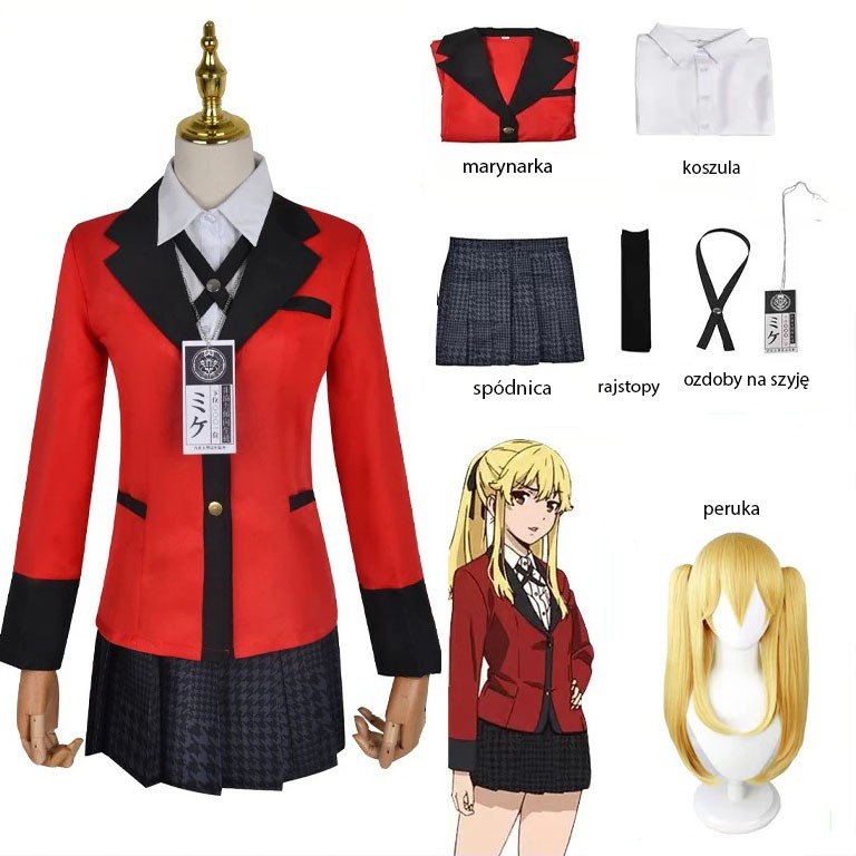 Anime Cosplay Costume Kakegurui - Mary Saotome