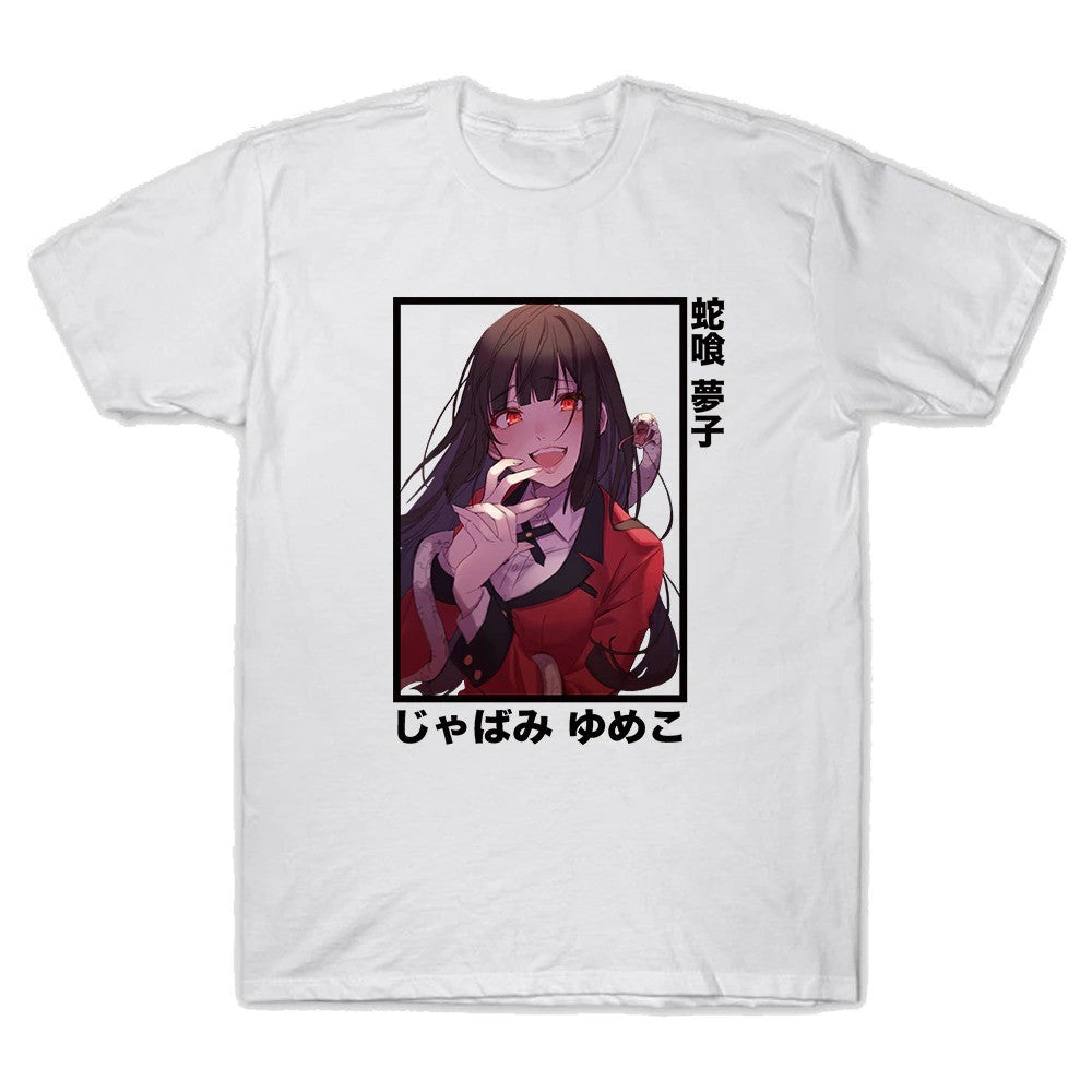 Koszulka T-shirt Anime 100% Bawełna Kakegurui Yumeko