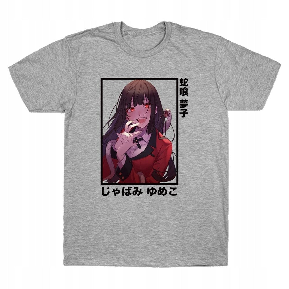 Koszulka T-shirt Anime 100% Bawełna Kakegurui Yumeko