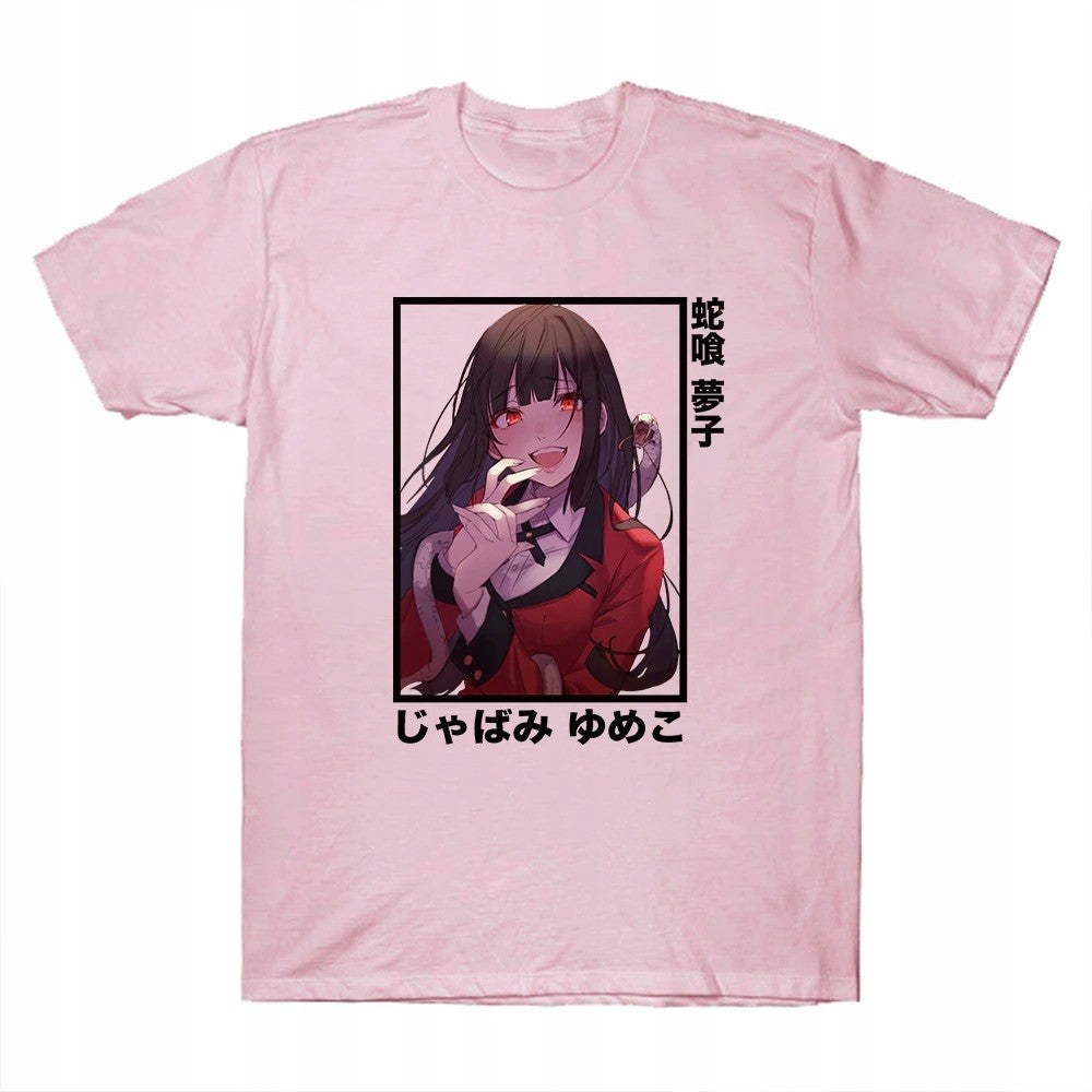 Koszulka T-shirt Anime 100% Bawełna Kakegurui Yumeko