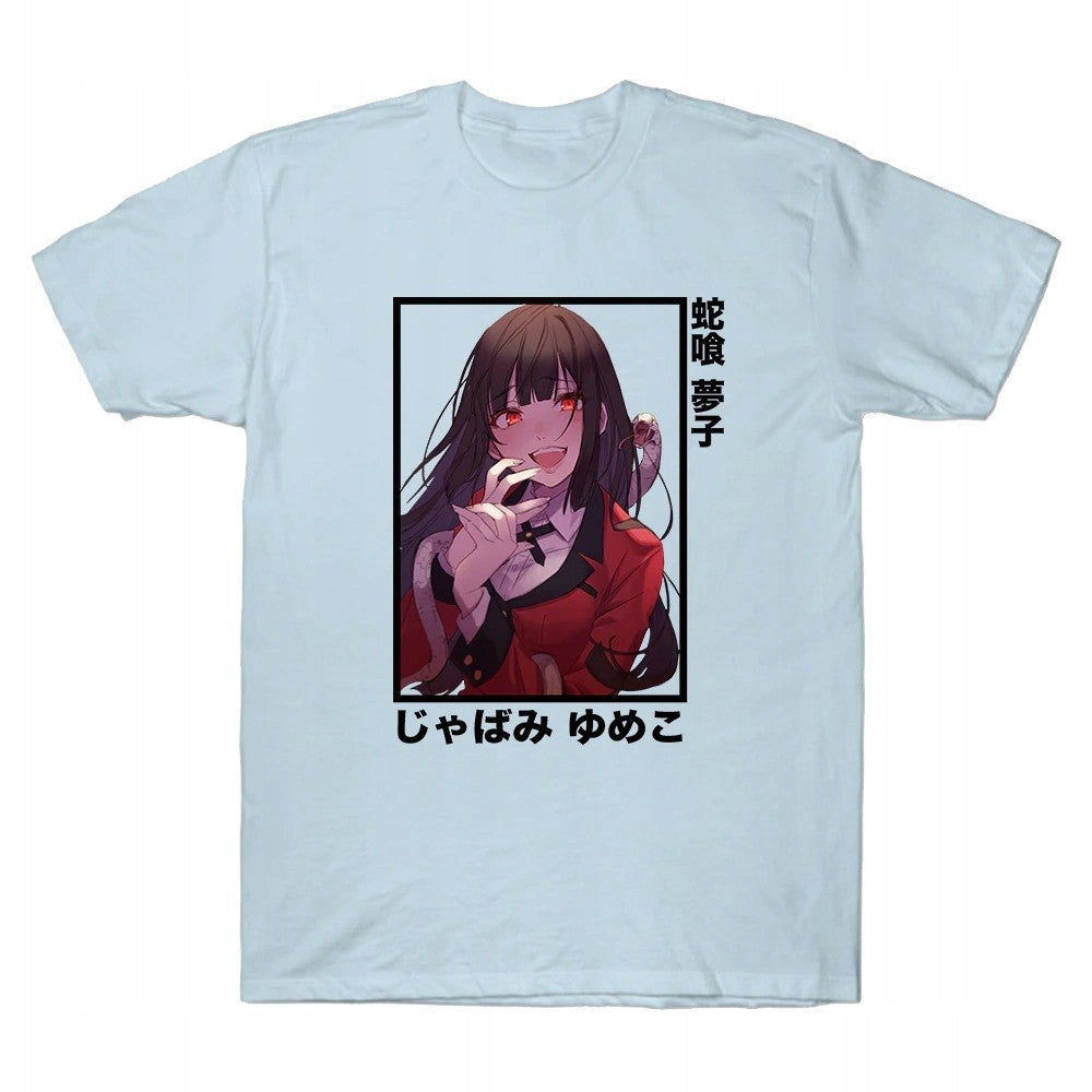 Koszulka T-shirt Anime 100% Bawełna Kakegurui Yumeko