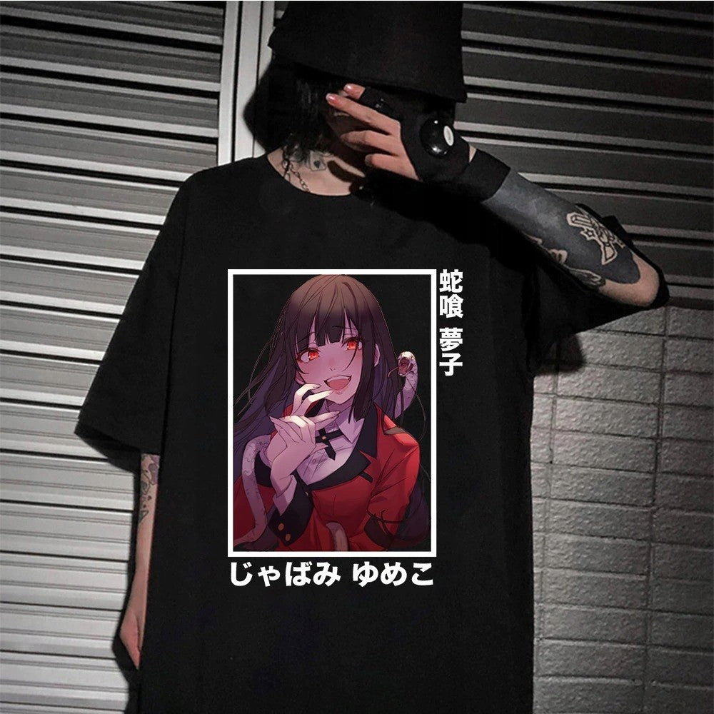 Koszulka T-shirt Anime 100% Bawełna Kakegurui Yumeko