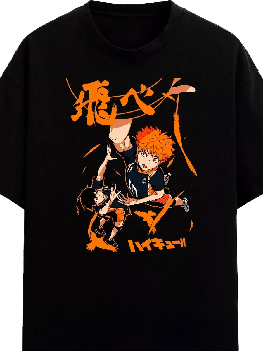 Koszulka T-shirt Anime 100% Bawełna Haikyū!!