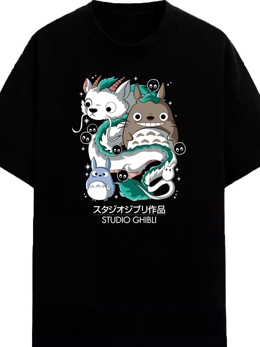 Koszulka anime ze 100% bawełny Mój Sąsiad Totoro