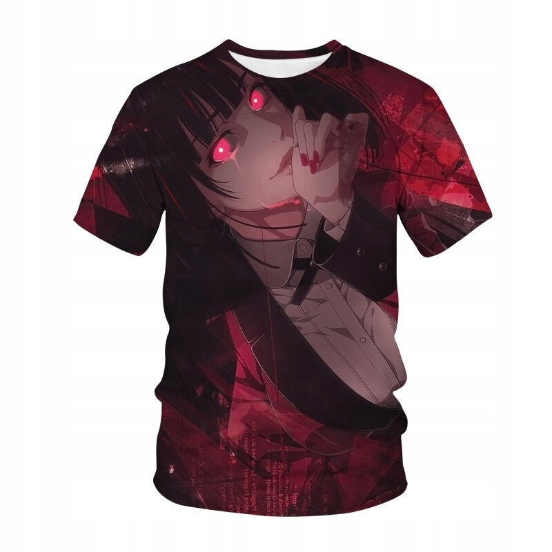 Anime 3D Print T-Shirt Kakegurui