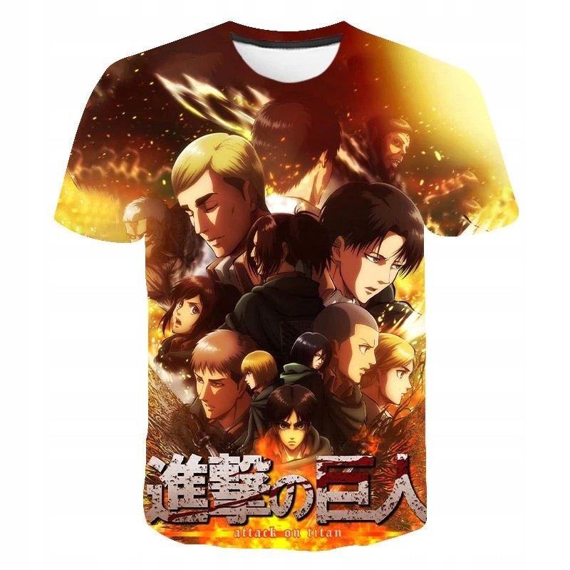 Anime 3D Print T-Shirt Attack on Titan