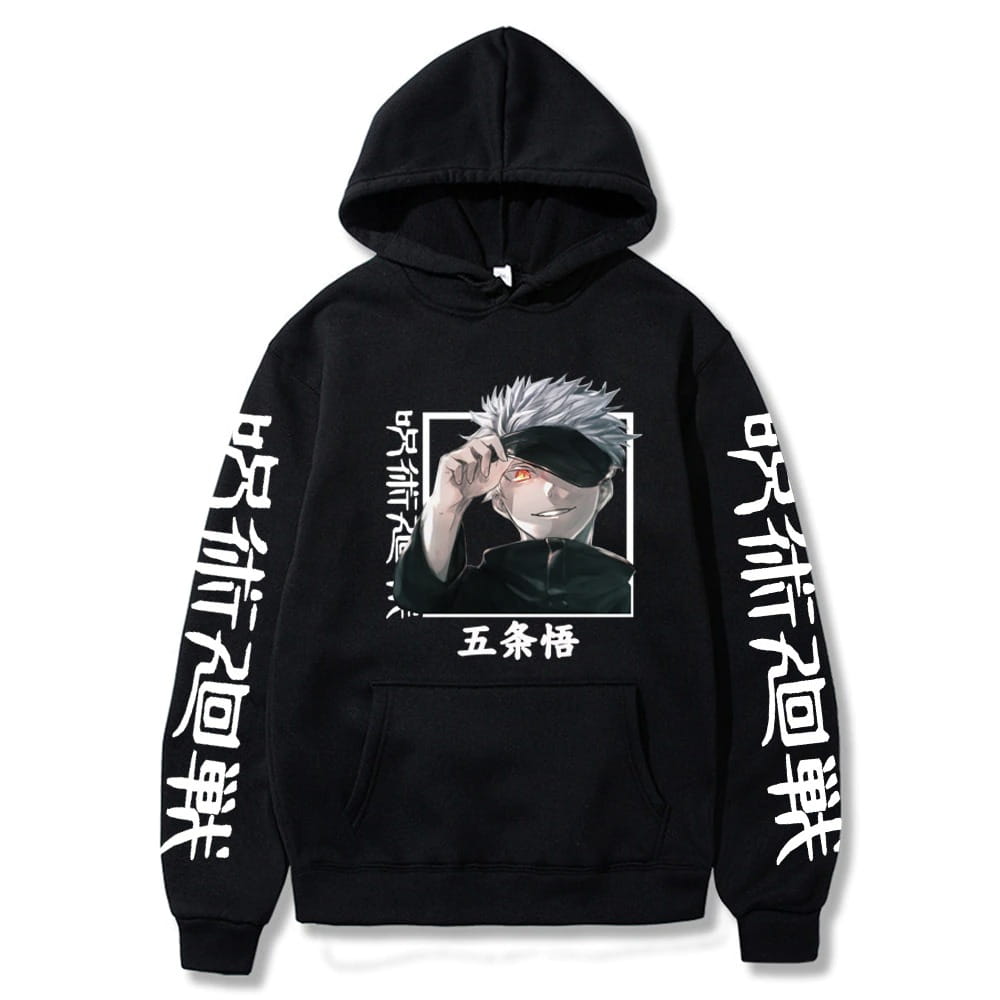 Bluza bawełniana z kapturem Jujutsu Kaisen Satoru Gojo Anime