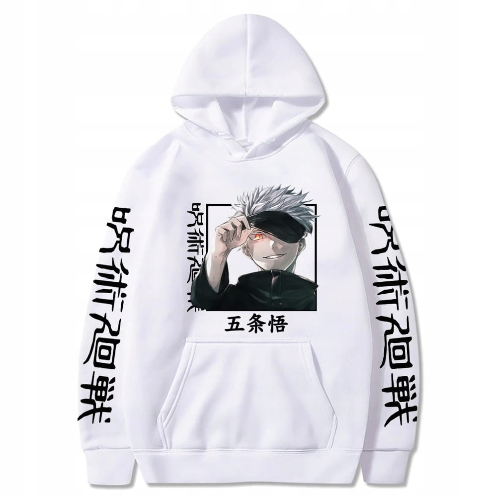 Bluza bawełniana z kapturem Jujutsu Kaisen Satoru Gojo Anime
