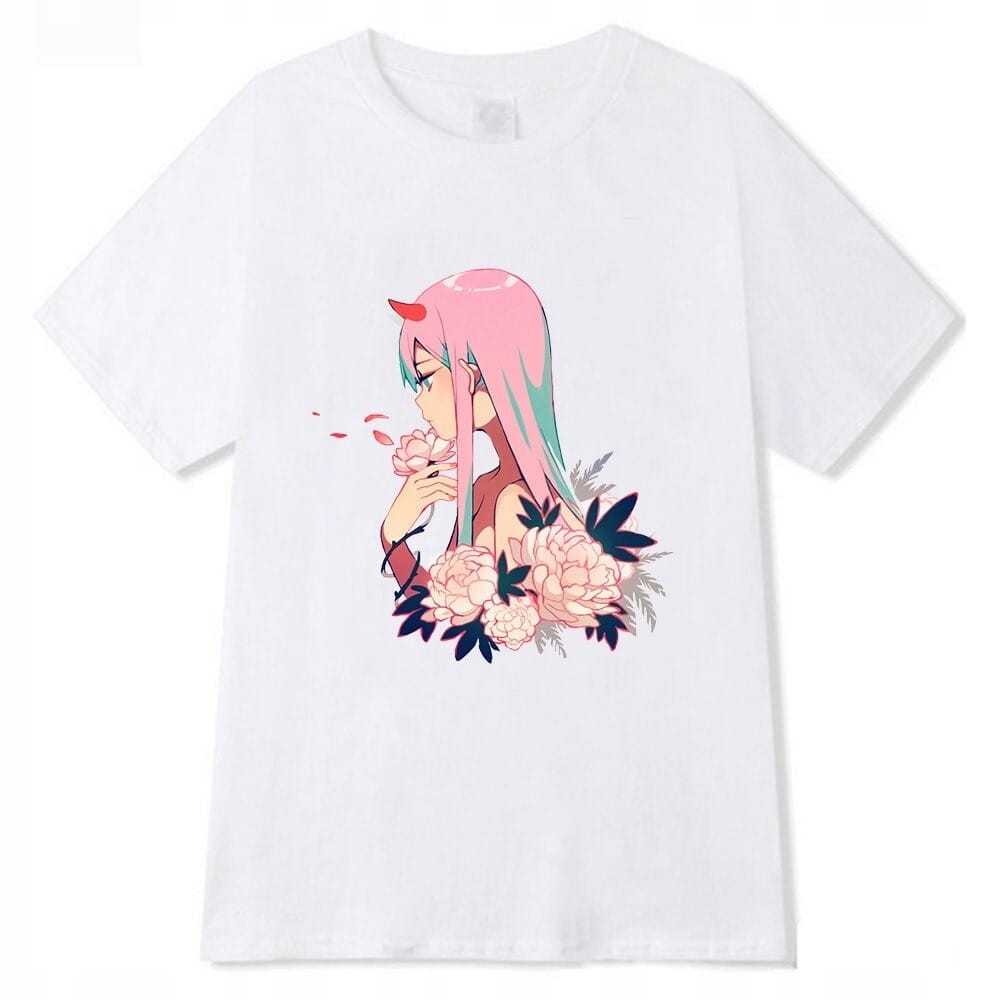 Anime 100% Cotton T-Shirt Darling in the Franxx - Zero Two